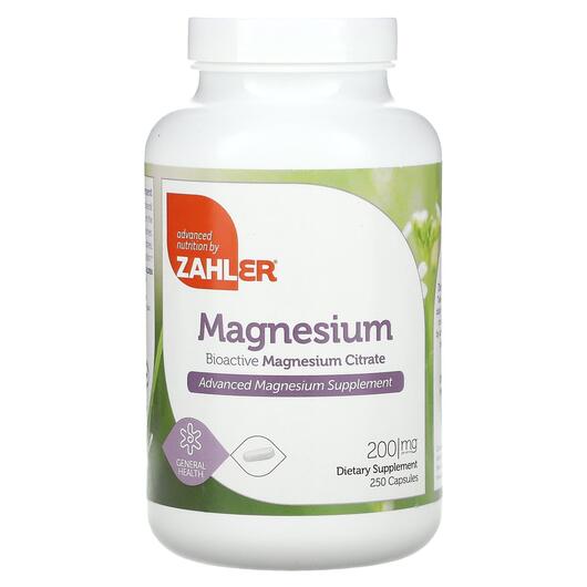 Основне фото товара Zahler, Magnesium 200 mg, Магній, 250 капсул