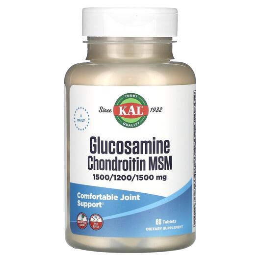 Основне фото товара Glucosamine Chondroitin MSM, Глюкозамін Хондроітин, 60 таблеток