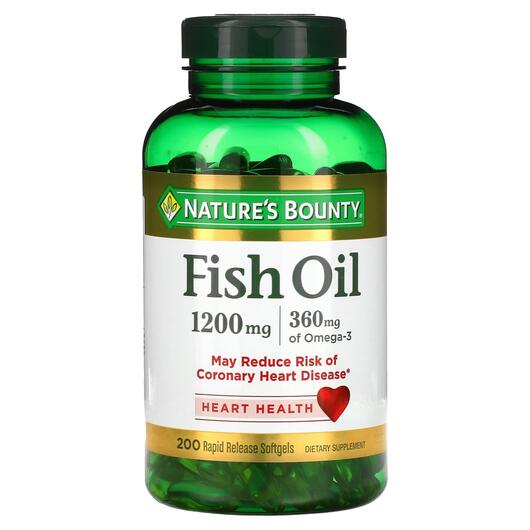 Основне фото товара Fish Oil 1200 mg, Риб'ячий жир Омега-3 1200 мг, 200 капсул