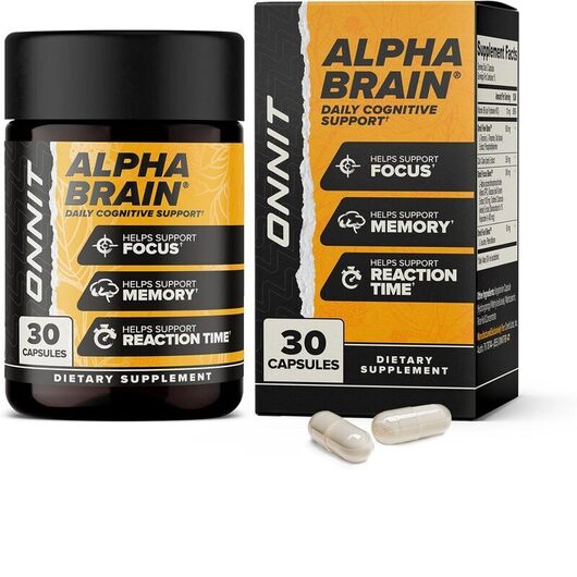 Основное фото товара Onnit, Поддержка мозга, Alpha Brain, 90 капсул