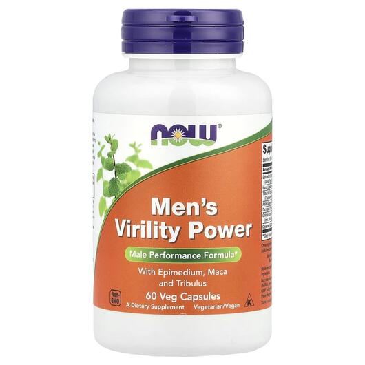 Основне фото товара NOW, Men's Virility Power, Вітаміни для чоловіків, 60 капсул