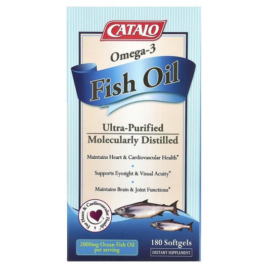 Основне фото товара CATALO, Omega-3 Fish Oil 2000 mg, Омега 3, 180 капсул