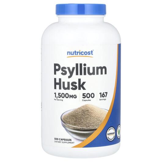 Основне фото товара Nutricost, Psyllium Husk 1500 mg, Псиліум, 500 капсул