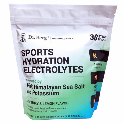 Основне фото товара Dr. Berg, Sports Hydration Electrolytes, Електроліти, 240 г
