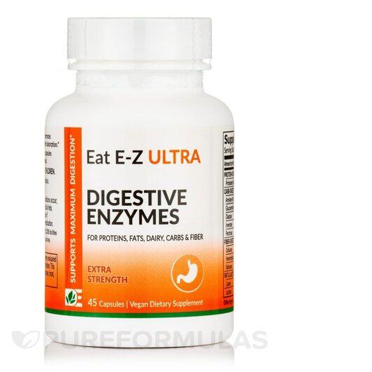 Основне фото товара Eat E-Z Ultra Extra Strength Digestive Enzymes, Ферменти, 45 капс