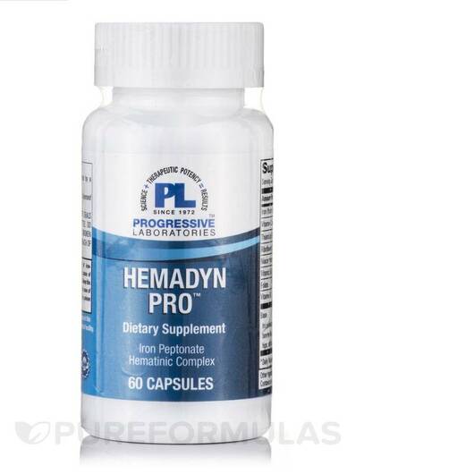 Основне фото товара Progressive Labs, Hemadyn Pro, Залізо, 60 капсул
