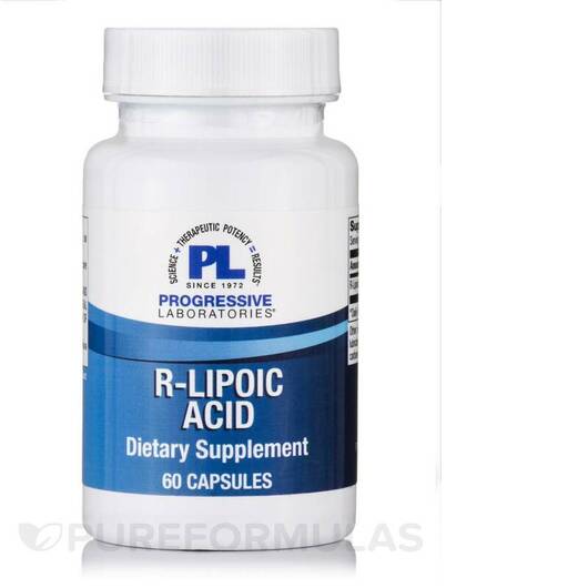 Основне фото товара Progressive Labs, R-Lipoic Acid, R-Ліпоєва кислота, 60 капсул