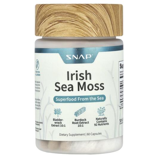Основне фото товара Irish Sea Moss, Ірландський морський мох, 60 капсул