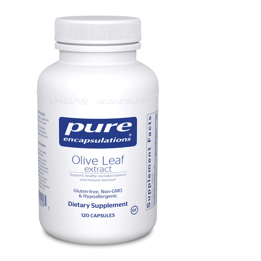 Основне фото товара Pure Encapsulations, Olive Leaf Extract, Листя оливи, 120 капсул