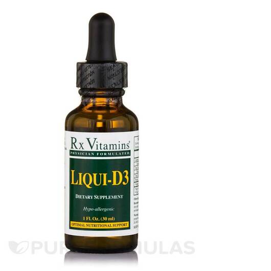 Основне фото товара Rx Vitamins, Liqui-D, Вітамін D3 Холекальциферол, 30 мл
