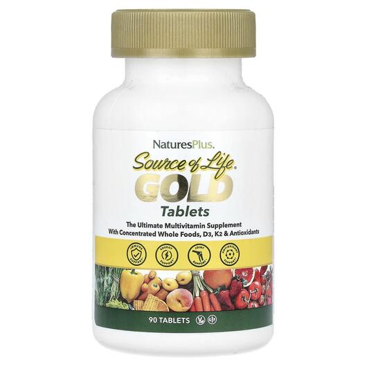 Основне фото товара Source of Life Gold The Ultimate Multi Vitamin, Убіхінол, 90 табл