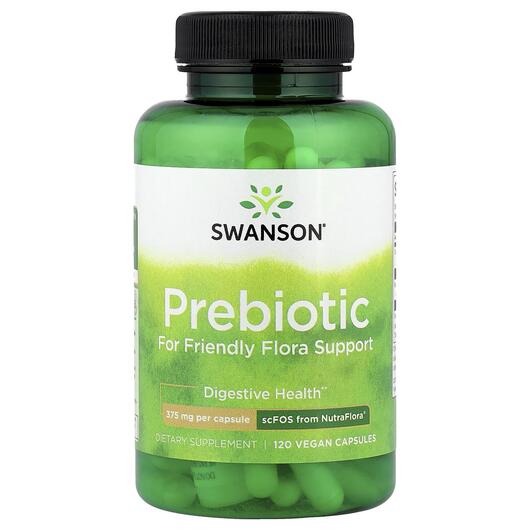 Основне фото товара Prebiotic for Friendly Flora Support 375 mg, Пребіотики, 120 капс