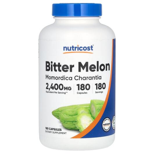 Основне фото товара Nutricost, Bitter Melon 2400 mg, Гірка диня, 180 капсул