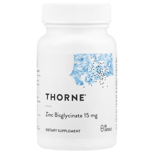 Основне фото товара Zinc Bisglycinate 15 mg, Цинк Бісгліцинат 15 мг, 60 капсул