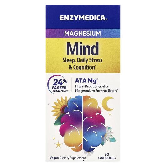 Основне фото товара Enzymedica, Magnesium Mind, Магній Розум, 60 капсул