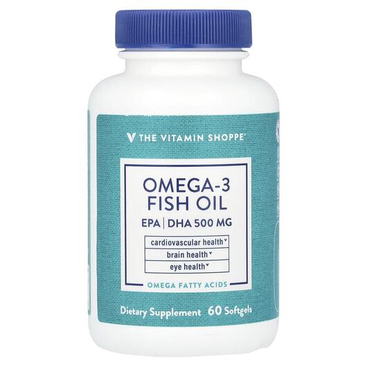 Основне фото товара Omega-3 Fish Oil EPA/DHA 500 mg, Омега 3, 60 капсул