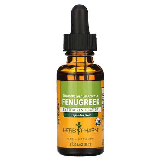 Основне фото товара Herb Pharm, Fenugreek, Пажитник, 30 мл