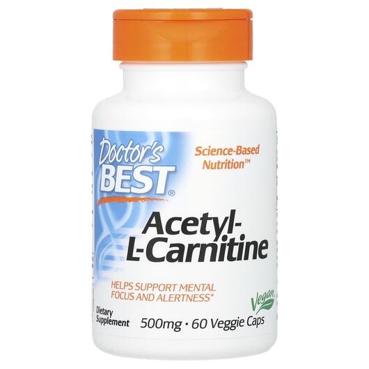 Основне фото товара Acetyl-L-Carnitine, Ацетил-L-карнітин 500 мг, 60 капсул