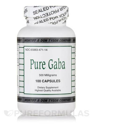 Основне фото товара Montiff, Pure GABA 500 mg, ГАМК, 100 капсул