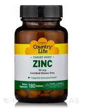 Target-Mins Zinc 50 mg Цинк Цитрат Country Life