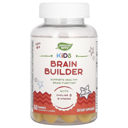 Основне фото товара Kids Brain Builder Ages 4+ Lemonade, Підтримка мозку, 60 таблеток