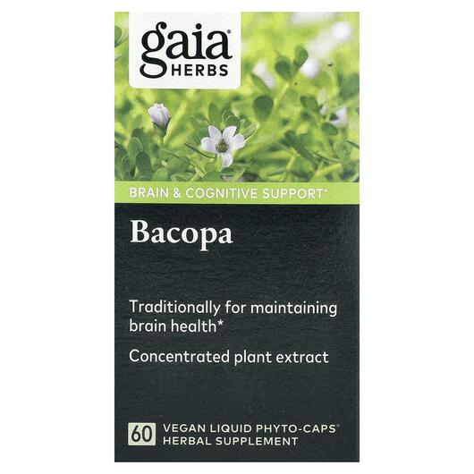 Основне фото товара Gaia Herbs, Bacopa, Бакопа, 60 капсул