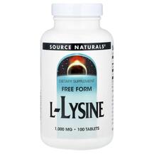 L-Лізин 1000 мг L-Lysine 1000 mg 100 Source Naturals