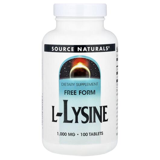 Основне фото товара L-Lysine 1000 mg 100, L-Лізин 1000 мг, 100 таблеток
