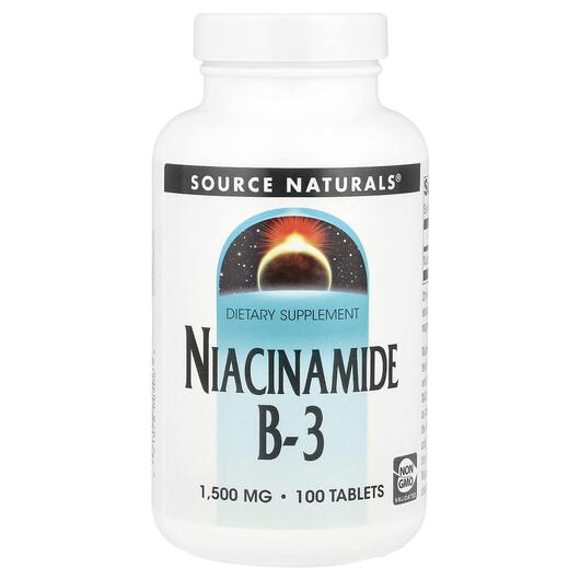 Основне фото товара Niacinamide B-3 Timed Release 1500 mg, Ніацинамід, 100 таблеток
