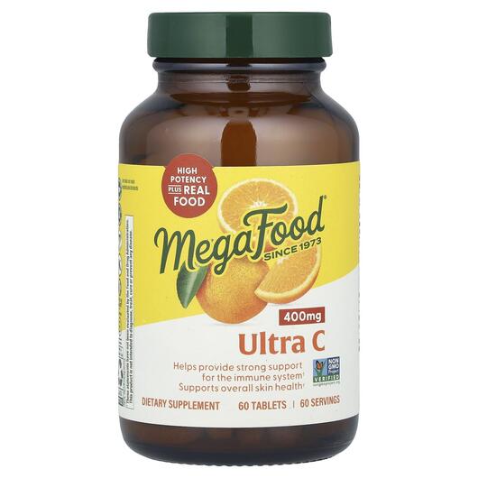 Основне фото товара MegaFood, Ultra C-400, Вітамін C, 60 таблеток