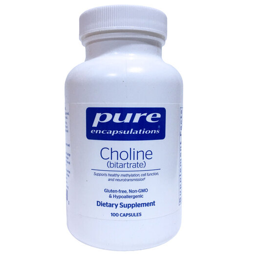Основне фото товара Choline bitartrate, Вітамін B4 Холін, 100 капсул