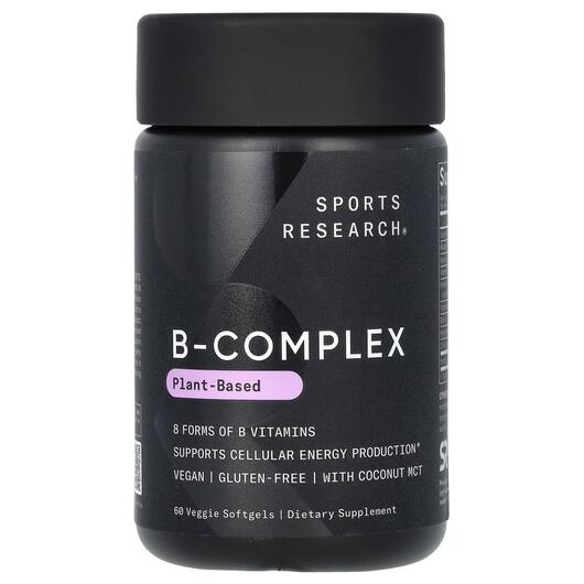 Основное фото товара Sports Research, B-комплекс, B-Complex Plant-Based, 60 капсул