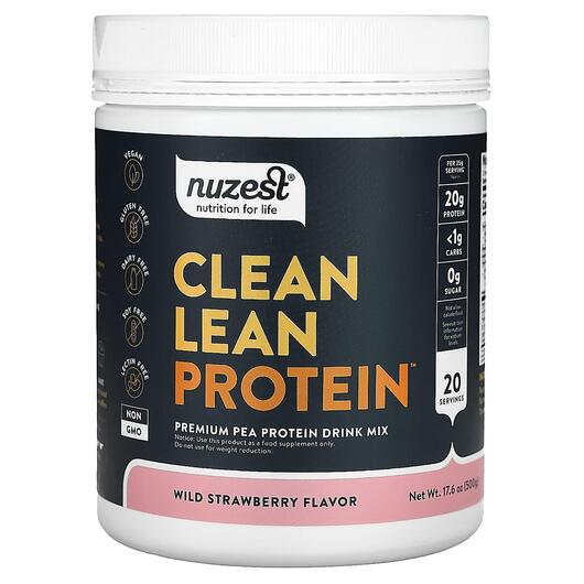 Основне фото товара Clean Lean Protein Powder Wild Strawberry, Гороховий Протеїн, 500