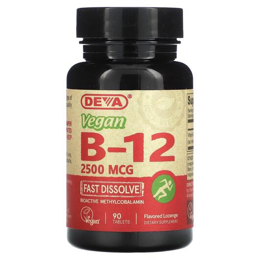 Основне фото товара Deva, Vegan B12 2500 mcg, Веганський B12 2500 мкг, 90 таблеток