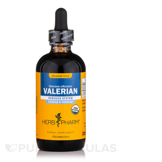 Основне фото товара Herb Pharm, Valerian Alcohol-Free, Валеріана, 120 мл