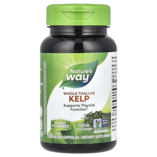 Основне фото товара Kelp Whole Thallus 600 mg 100 Vegan, Келп 600 мг, 100 капсул