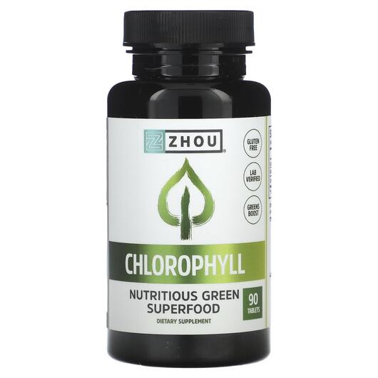 Основне фото товара Zhou Nutrition, Chlorophyll, Хлорофіл, 90 таблеток