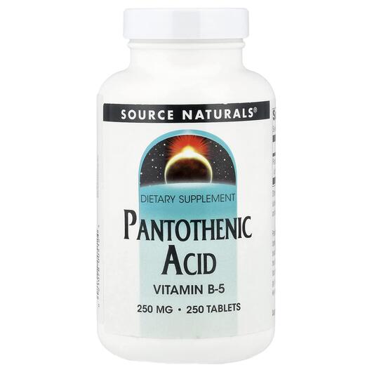 Основне фото товара Pantothenic Acid 250 mg 250, Пантотенова кислота 250 мг, 250 табл