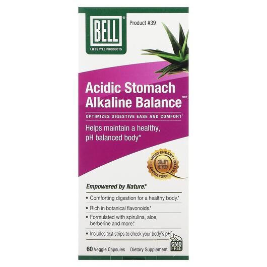 Основне фото товара Acidic Stomach Alkaline Balance, Ферменти, 60 капсул