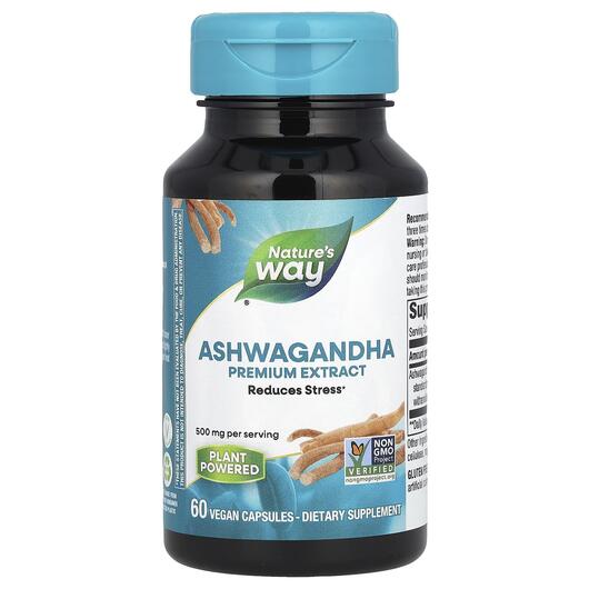 Основне фото товара Nature's Way, Ashwagandha, Ашваганда Стандартизована, 60 кап