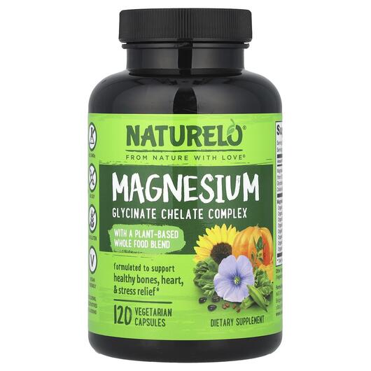 Основне фото товара Magnesium with Organic Veggies & Seeds 200 mg, Магній, 120 ка