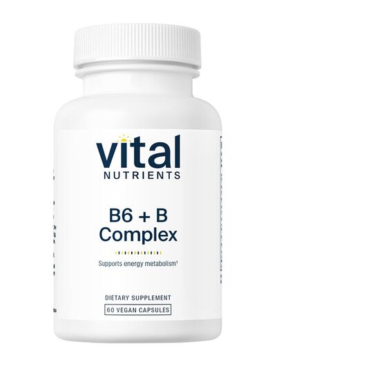 Основне фото товара Vital Nutrients, B6 + B Complex, B-комплекс, 60 капсул