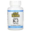 Фото товару Natural Factors, Vitamin K2 100 mcg, Вітамін K2, 60 капсул