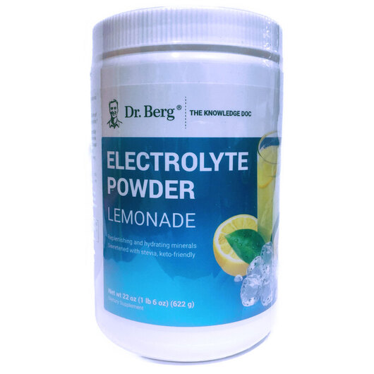 Основне фото товара Dr. Berg, Electrolyte Powder Lemonade, Електроліти, 622 г