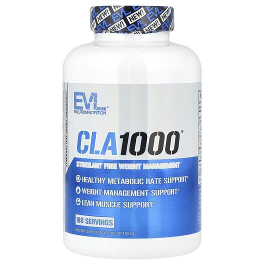Основне фото товара CLA 1000 Stimulant Free Weight Management, Лінолева кислота, 180 