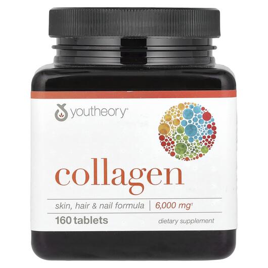 Основне фото товара Youtheory, Collagen 6000 mg, Колаген, 160 таблеток