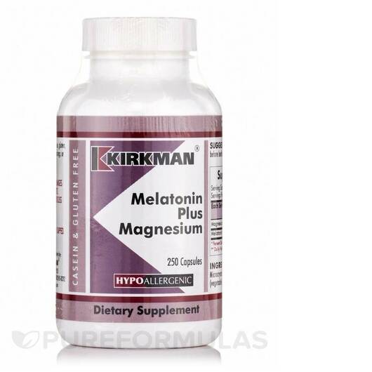 Основне фото товара Melatonin Plus Magnesium Hypoallergenic, Магній, 250 капсул