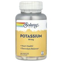Potassium 99 mg Калий 99 мг Solaray 200 капсул