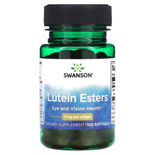 Основне фото товара Swanson, Lutein Esters 6 mg, Лютеїн, 100 капсул