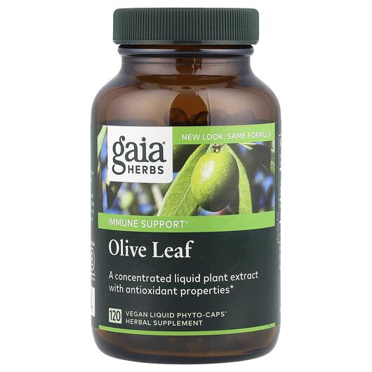 Основне фото товара Gaia Herbs, Olive Leaf, Екстракт листя оливи, 120 капсул